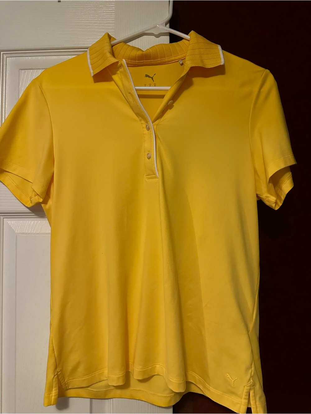 Puma Bright Yellow Short Sleeve Polo Shirt